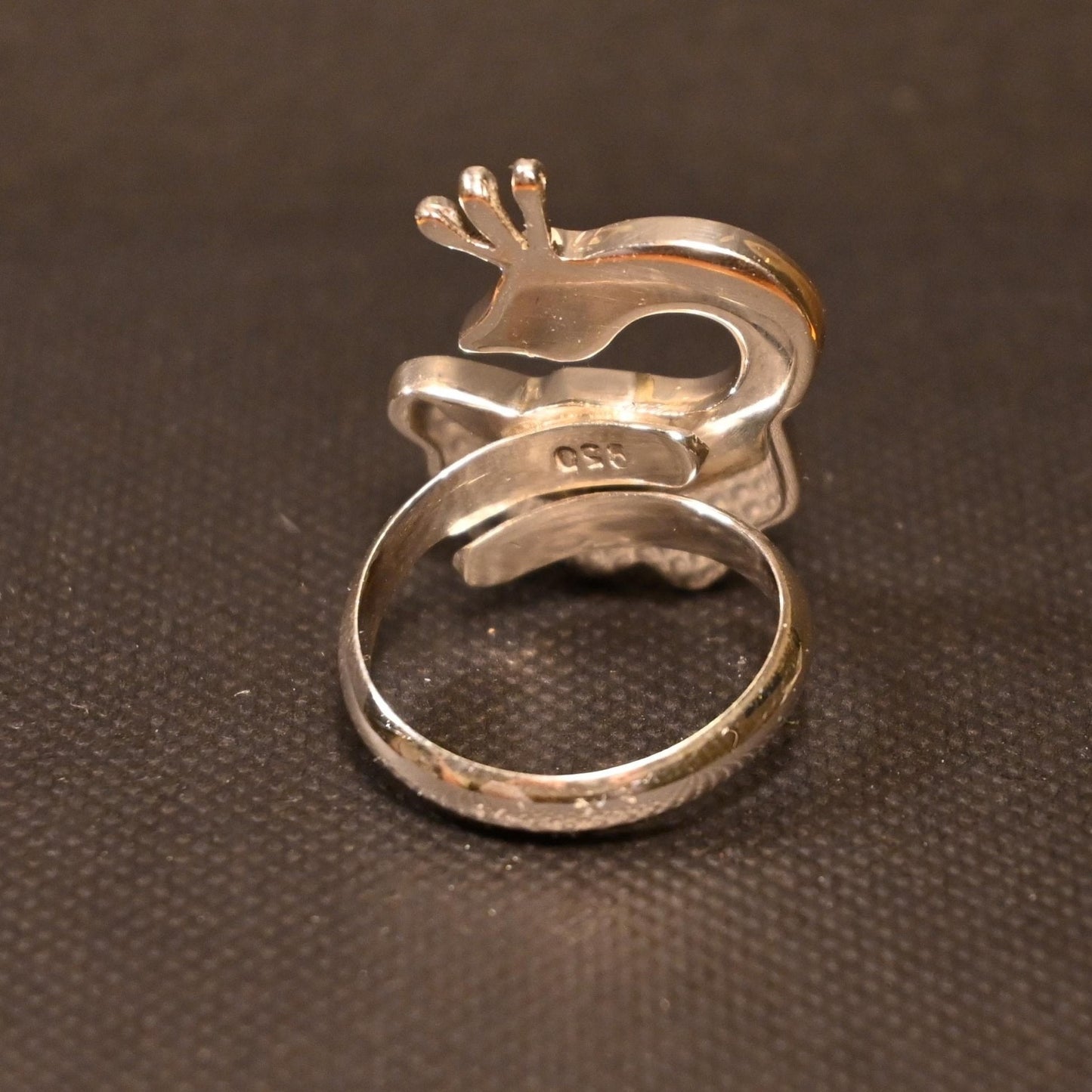 Pfauenring aus 950er Silber