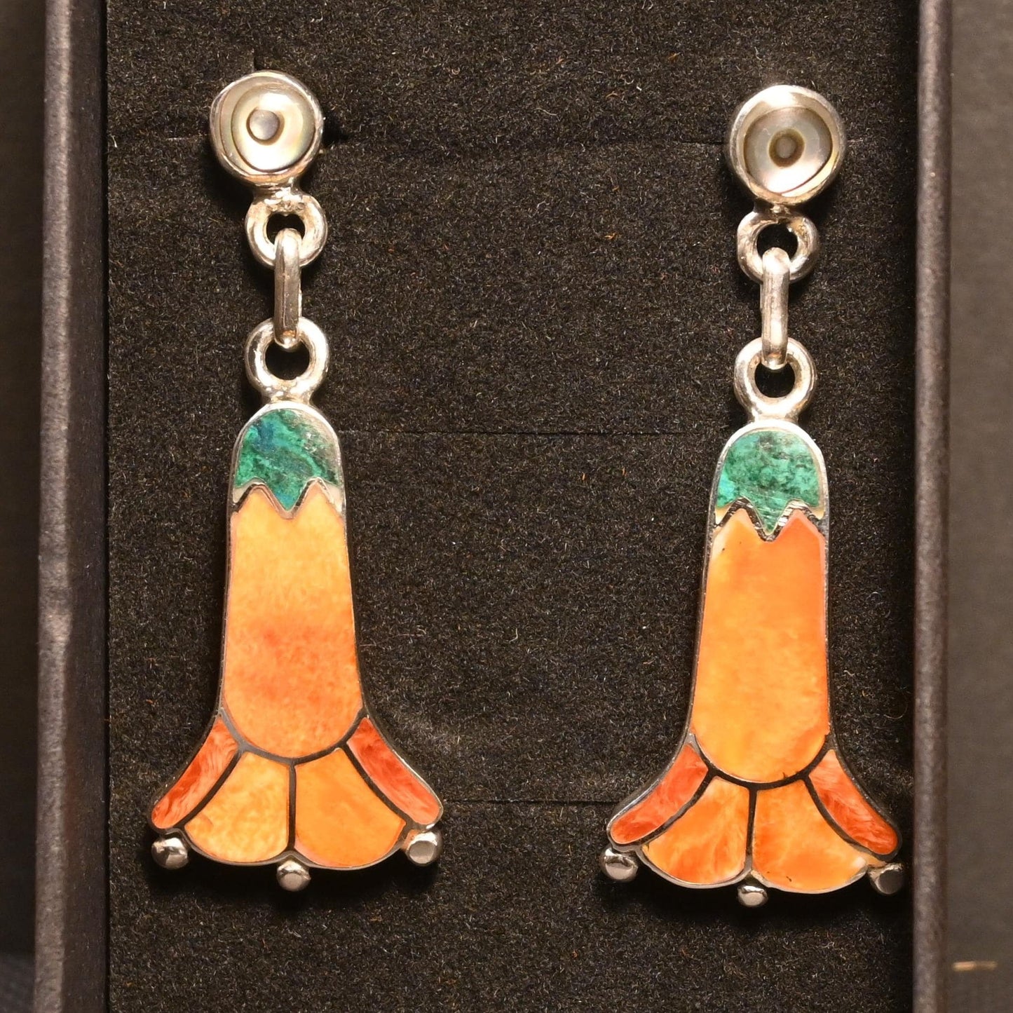 Boucles d'oreilles Cantuta Flower en argent 950 