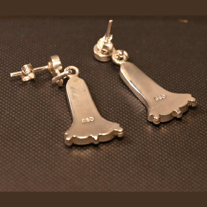 Boucles d'oreilles Cantuta Flower en argent 950 