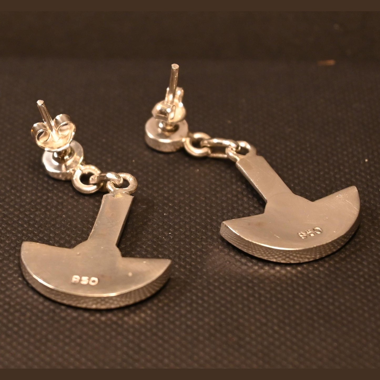 Ohrringe mit Kalenderblattmotiv aus 950er Silber