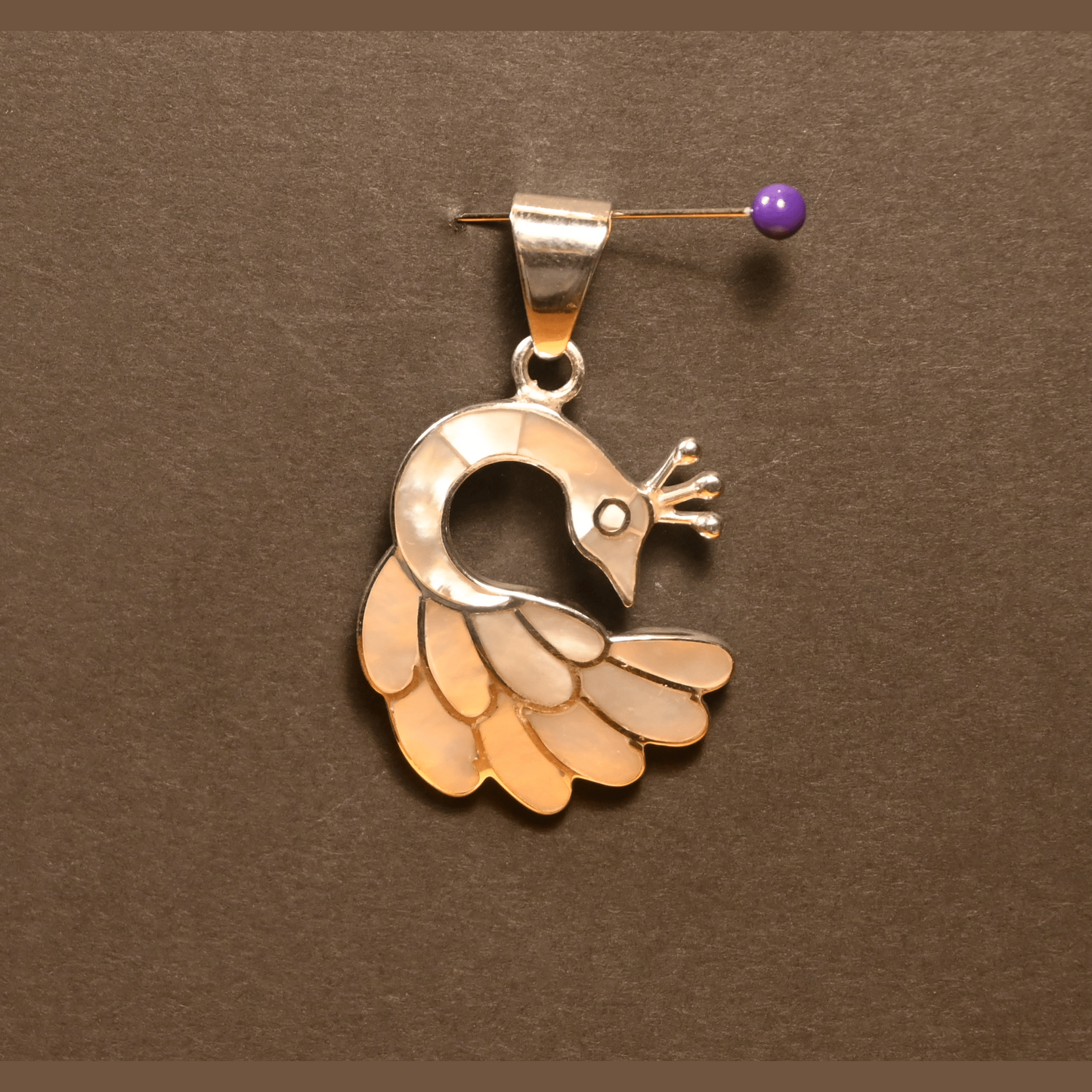 Pfauenanhänger aus 950er Silber