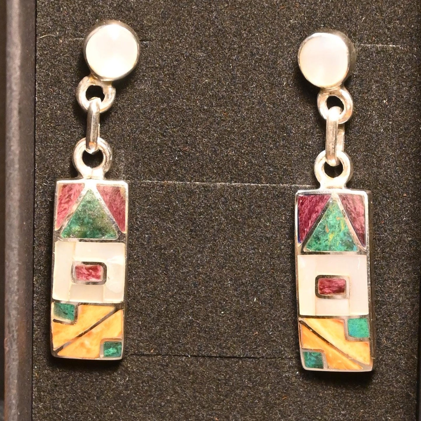 Inca Calendar Earrings 950 Silver