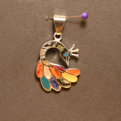 Pfauenanhänger aus 950er Silber