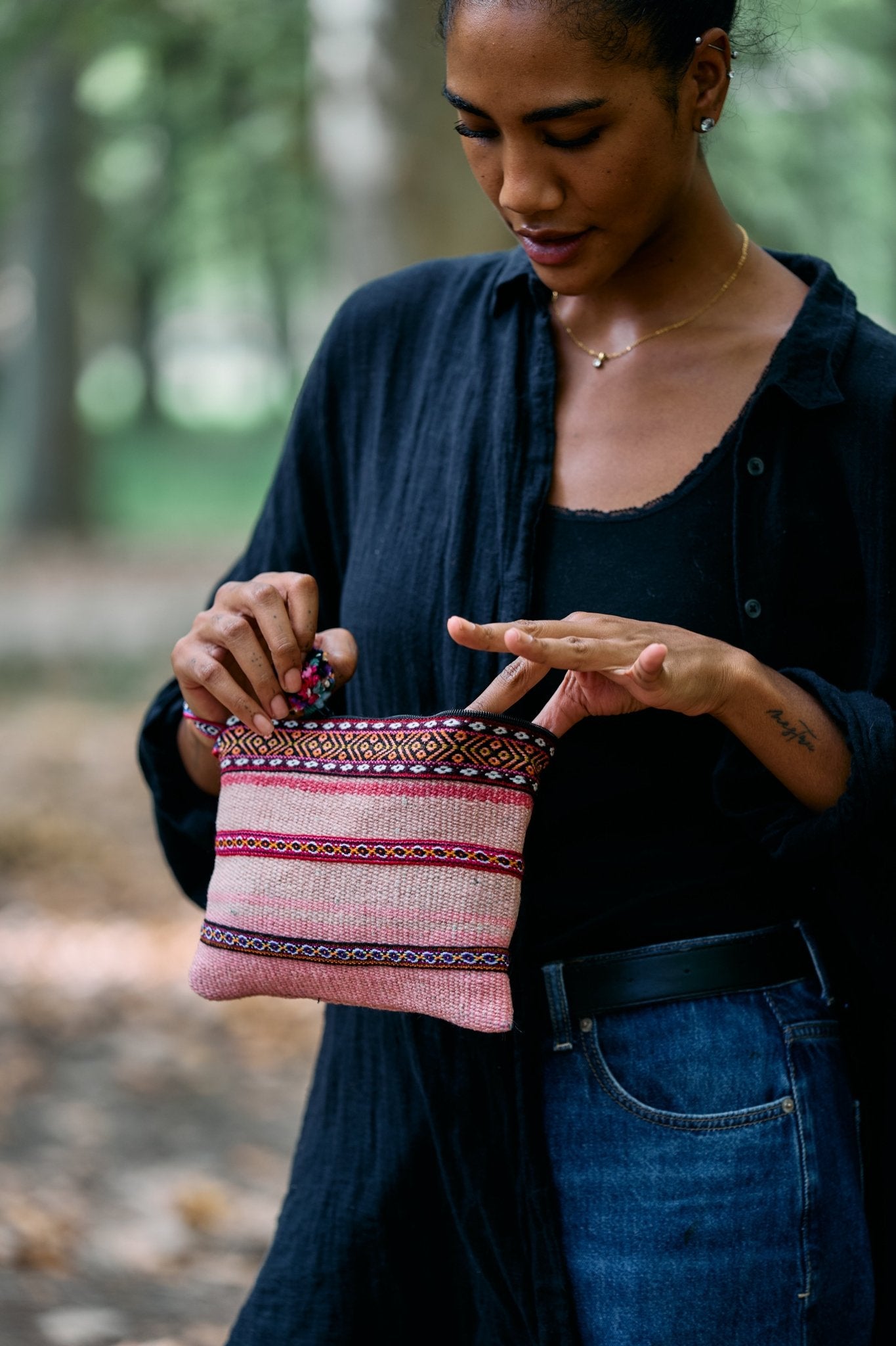 Small zippered pouch wallet