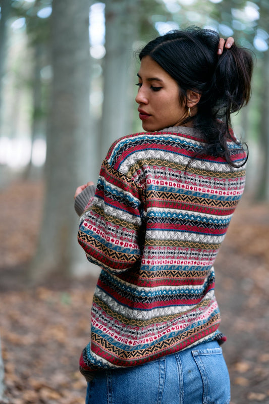 Pull unisexe de luxe fait main en alpaga péruvien