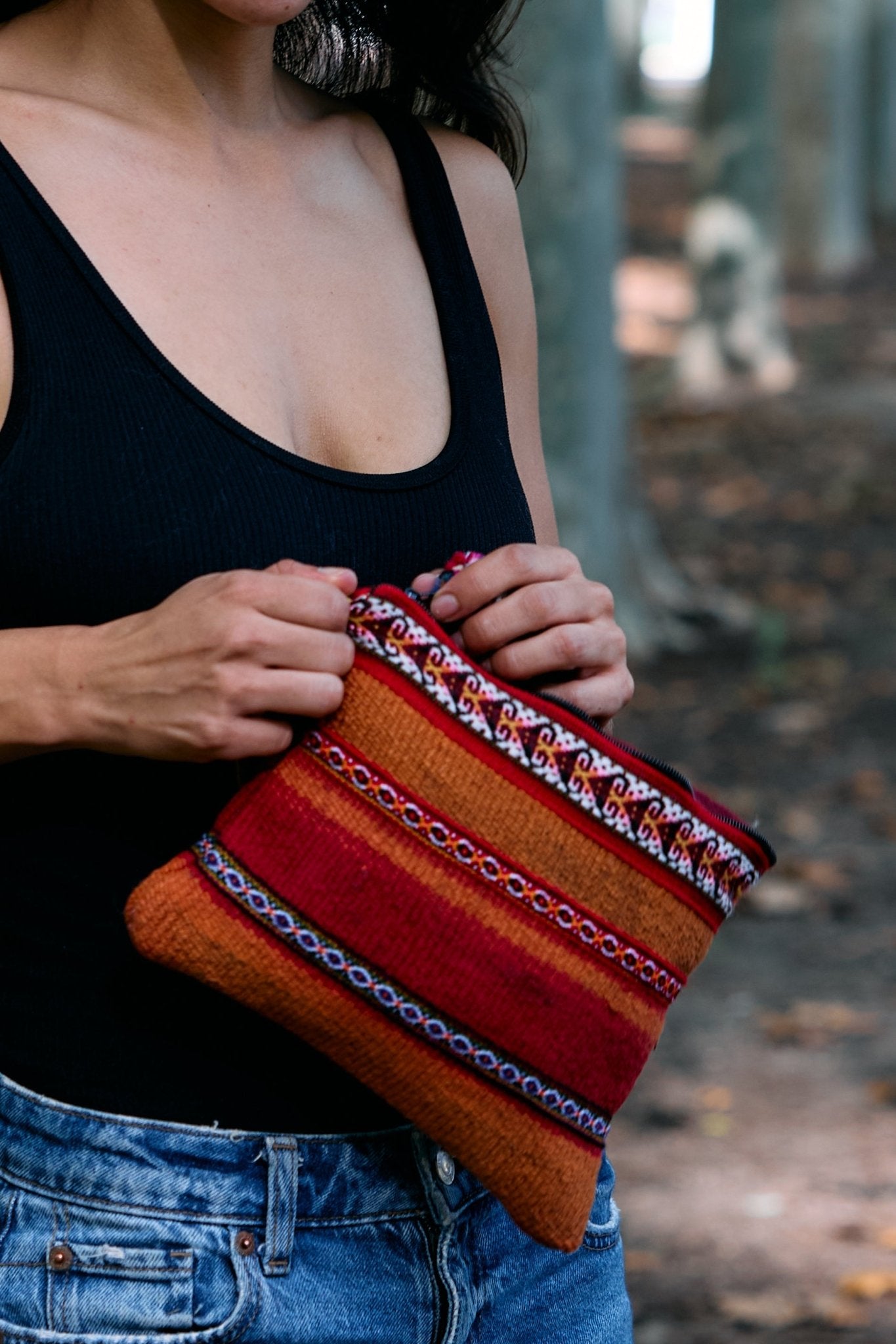 Small zippered pouch wallet