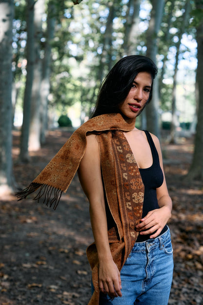 Handcrafted Peruvian 100% Baby Alpaca Shawl KUNA