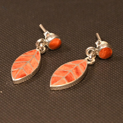 Coca Leaf Earrings 950 Silver