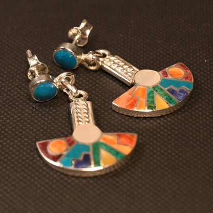 Ohrringe mit Kalenderblattmotiv aus 950er Silber