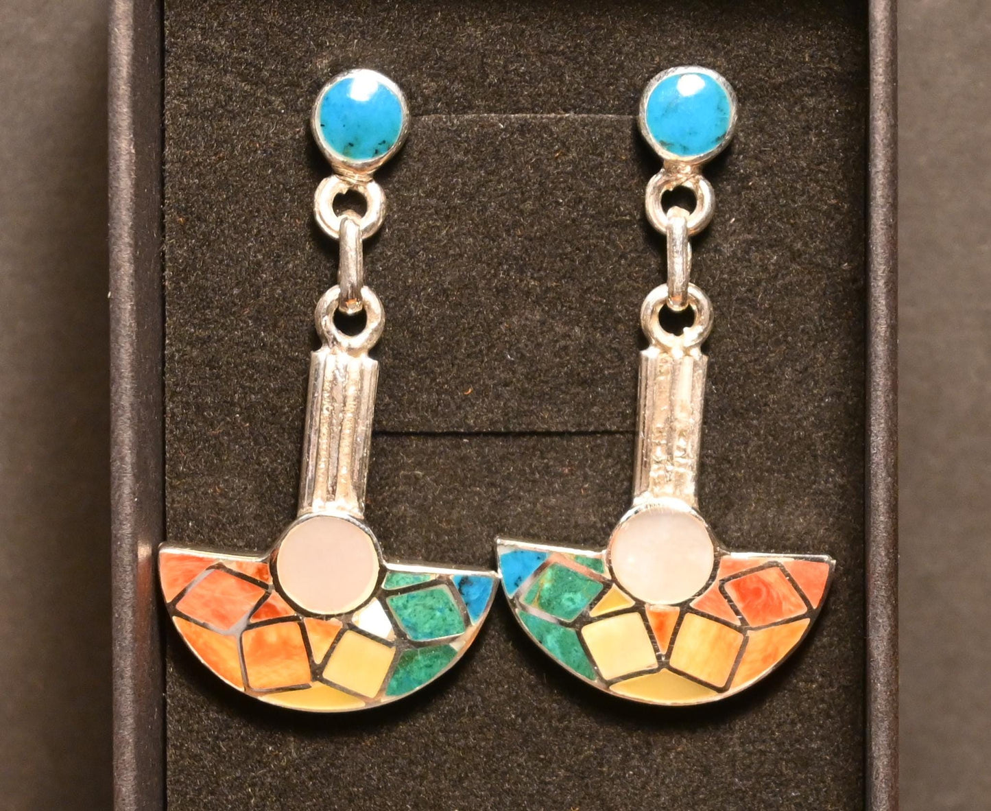 Complete Circle Blade Earrings Silver 950